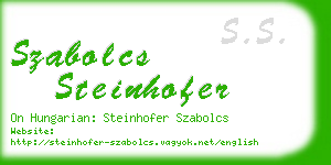 szabolcs steinhofer business card